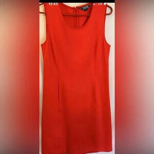 Lands' End Sleeveless Ponte Shift Dress Size 10 Coral EUC MINT